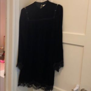 Black velvet dress